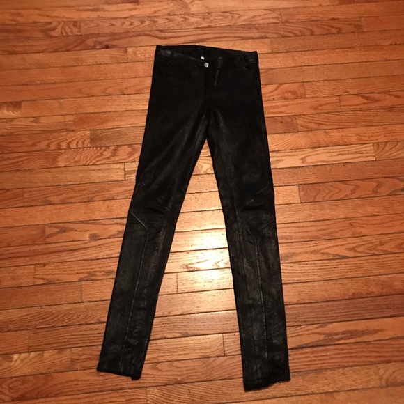 Faith Connexion Metallic Lamb Leggings sz2